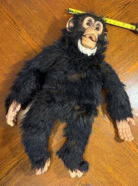 Vintage Big Chimp by Toi Realistic Chimpanzee Large Plush Monkey Toy
